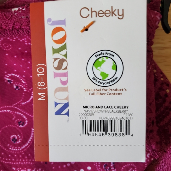 Joyspun Set Of 3  M 8-10 Micro and Lace Cheeky Panties New - Picture 4 of 4